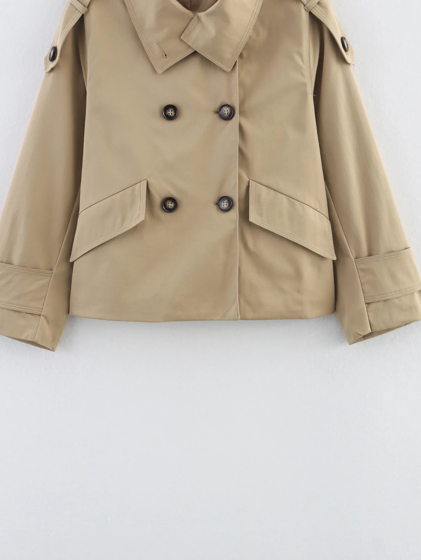 Trench Lady Coat Long Sleeve Coats Woman Jackets Casual Black Urban Classic Elegant New Denim Solid Cropped Outerwears