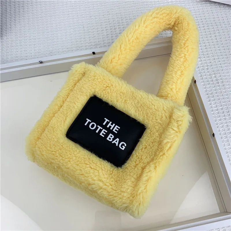 Tote Bag for Women Winter Designer Lamb Wool Fashion Letters Handbags Women's Luxury Shoulder Crossbody Bags Handbag Totes