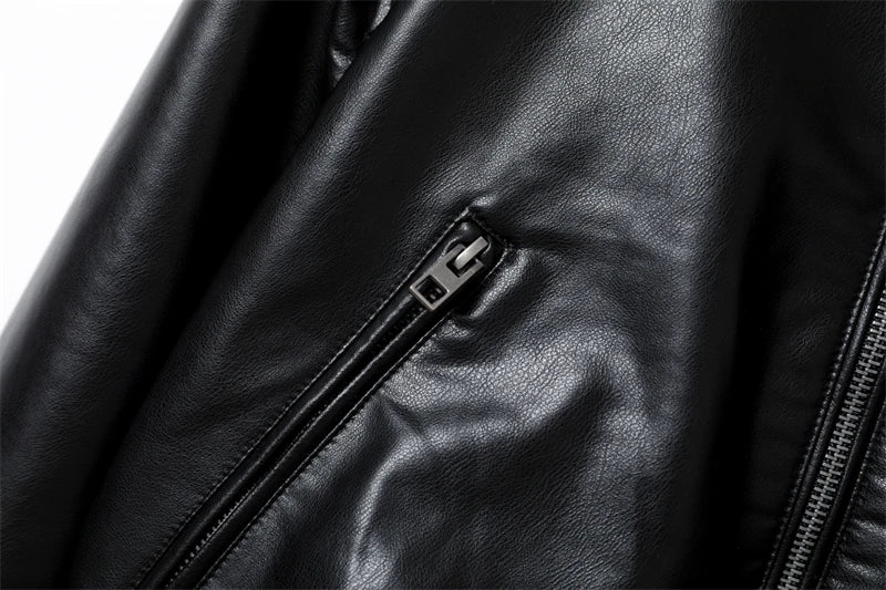 ZVRI Women's 2023 new vintage imitation leather bomber jacket coat top women's style