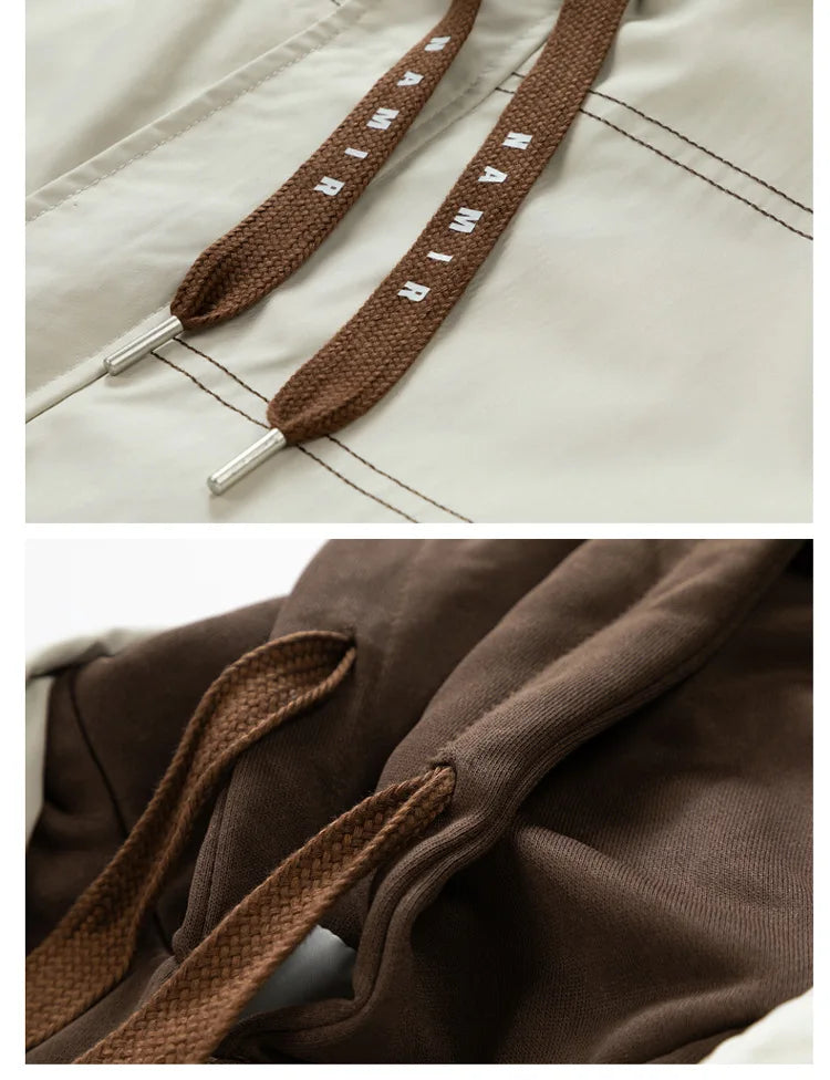 Men's Jacket Thin Hooded Jacket Youth Autumn and Winter New Popular Color Matching High-end Baseball Uniform Casual Hooded