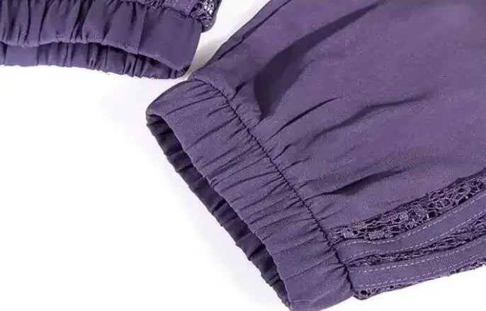 Jogging Trousers for Women Joggers Elastic Waist Clothes Purple Fitness Sweatpants Harem Female Pants with Pockets Sports Autumn