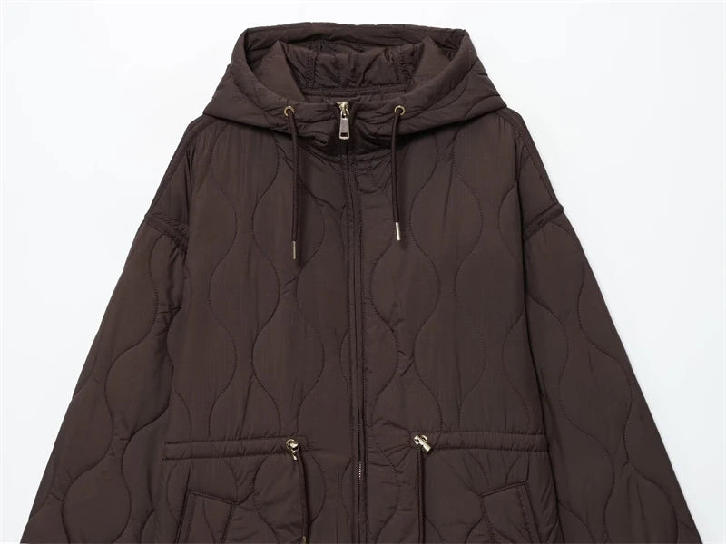 Women's Coat 2025 New Fashion Autumn and Winter Warm Hooded Parkas Quilted Coat for Women Casual Chic Ladies Coat