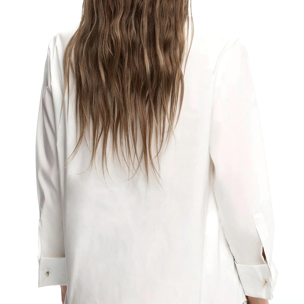 Women Shirts Casual Long Sleeve Blouse Embroidered Flowers Elegant Lapel Loose Shirt Spring Summer Solid Office Lady Tops