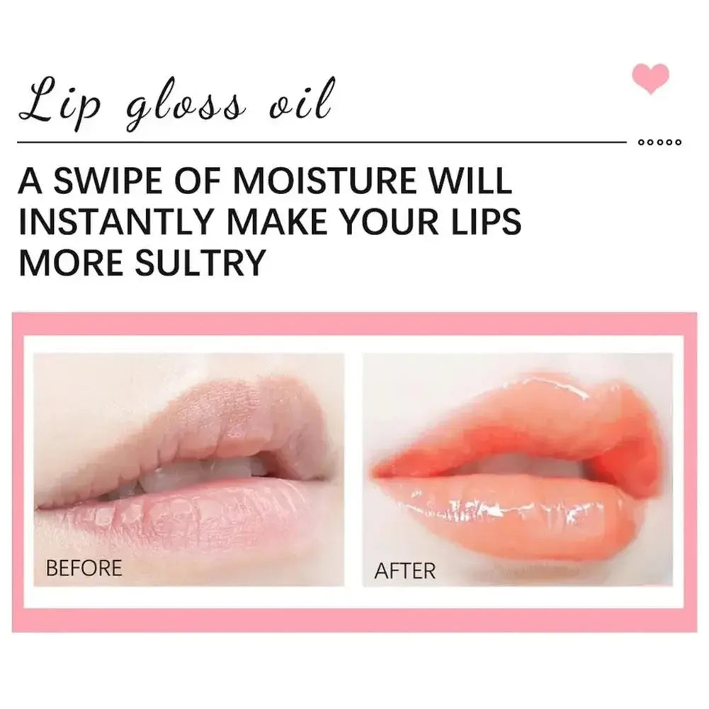 Lip Oil Gloss Lip Plumper Makeup Moisturizing NonSticky Sexy Water Glossy Glitter Primer Tint Lip Balm Care Cosmetics