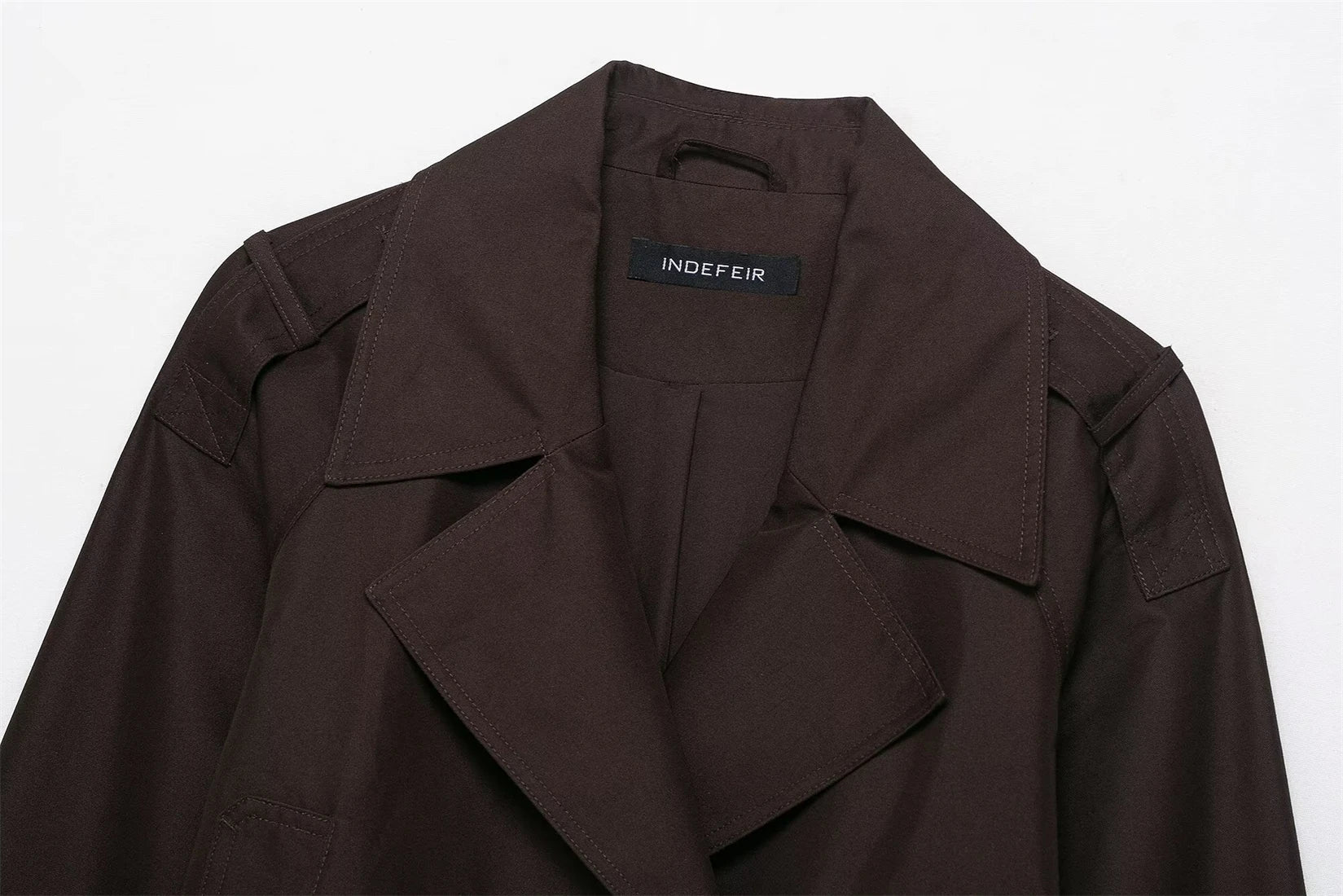 Women's Double-Breasted Short Trench Coat Fashion 2025 New Style Elegant Outerwear for Ladies