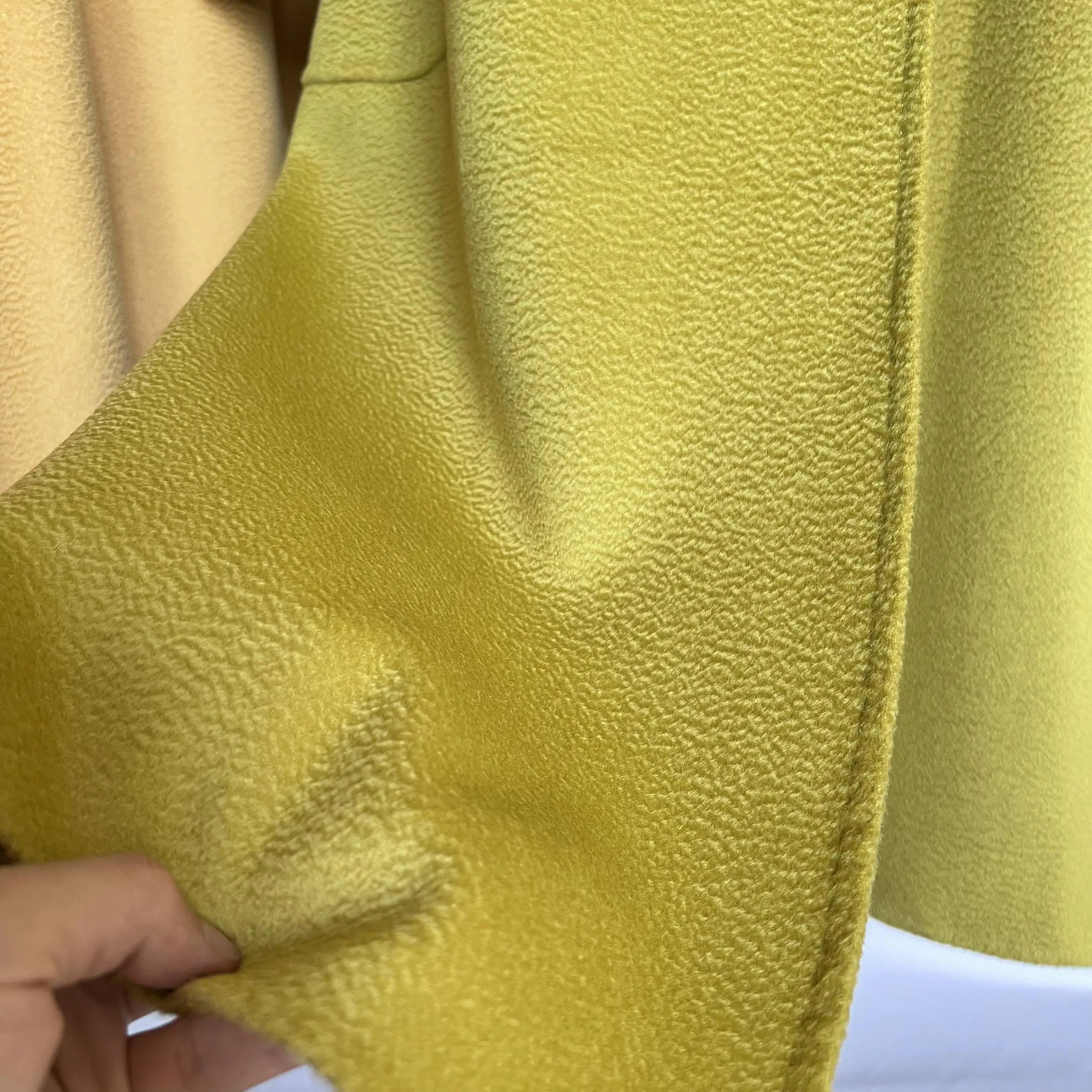 Cashmere Coat Female Winter Mid-Length Corrugated Coat Black Wool Coat Woman Autumn New Casual Fashion Red Beige Lace-Up Coat