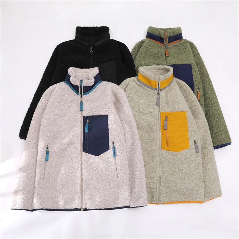 Winter Man Down jackets Sweater Lamb Fleece submachine jackets Men Outdoor Windproof Coldproof Warm Comfortable Outerwear Top