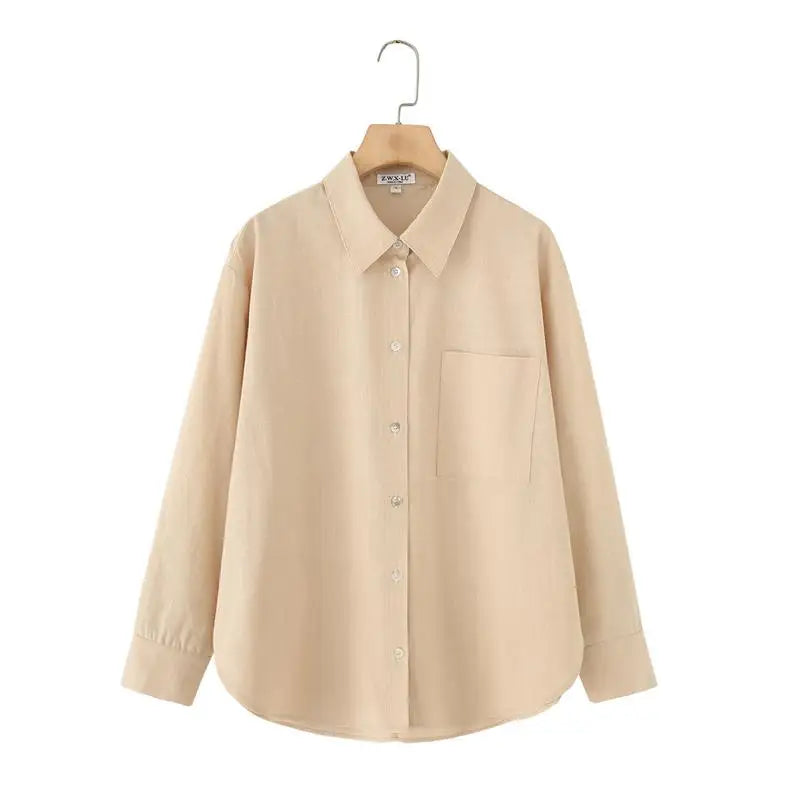 Shirts Spring Women's 2025 New Chic Loose Elegant Office Blouses Fashion Comfortable Long-Sleeved Street Youth Shirt Tops