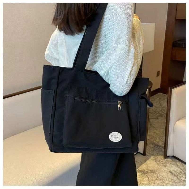 Women's Fashion Shoulder Bag Class Large Capacity Student Tote Bag New Canvas Commuter Handbag Carrying Bags cabas eco bag