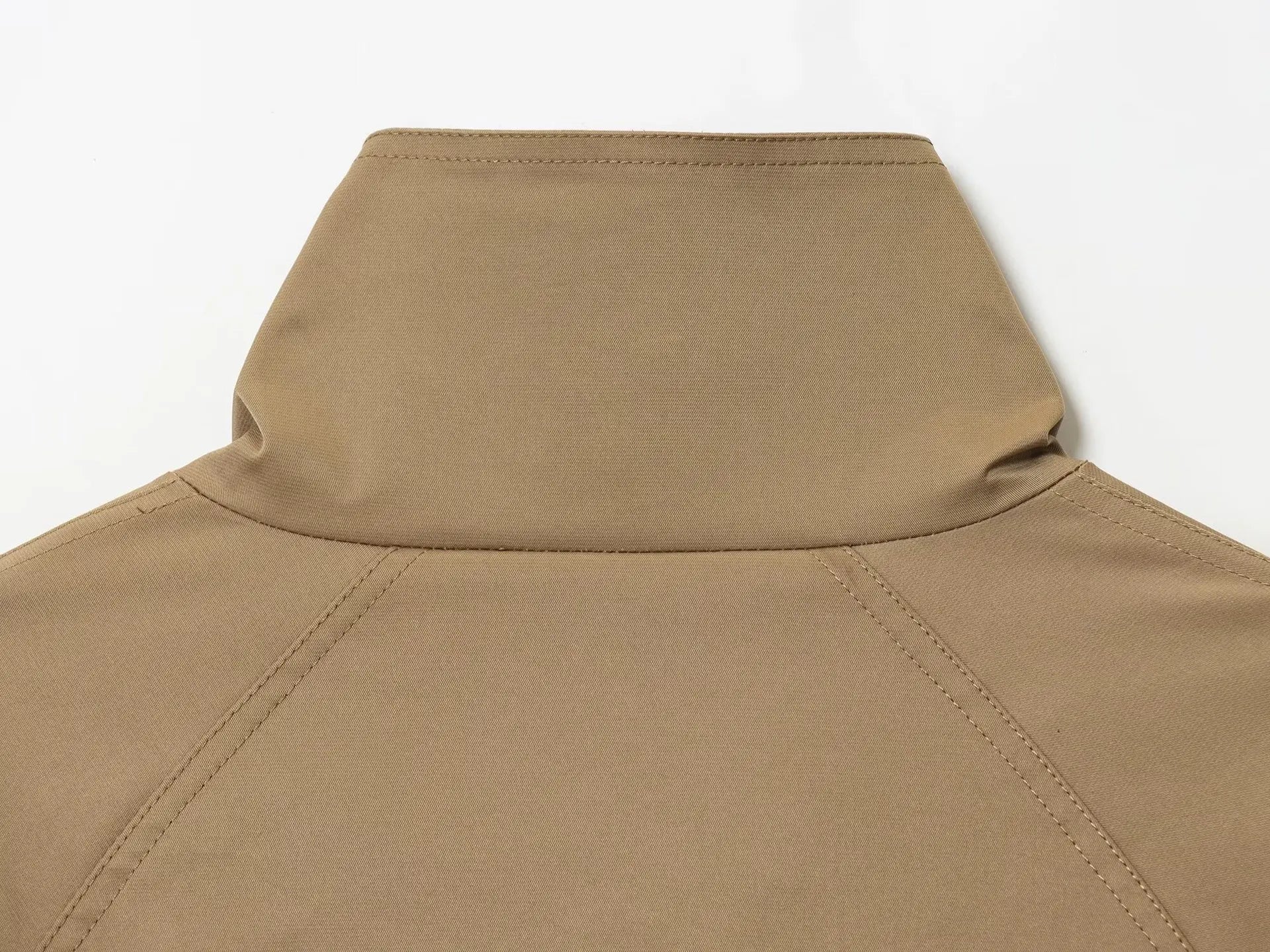 Women's Loose Motorcycle Jacket Stand-up Collar Long-sleeved Double-breasted Pocket Solid Color Cropped Overcoat New Chic Jacket