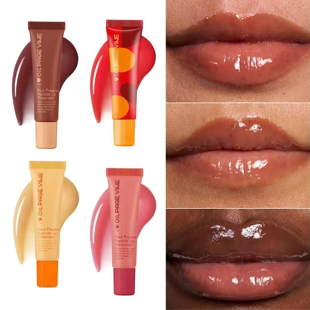 Winter moisturizing lip color lipstick,liquid lipstick moisturizing polypeptide pudding, Plumping Hydrating Lip Gloss Cosmetics