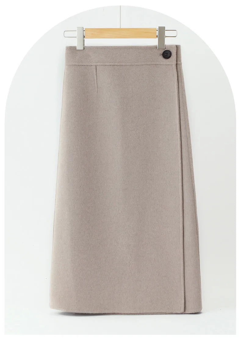 2025 Women's 100% Cashmere Thick Double sided Skirt Classic Multi functional Fashion Suitable for Business