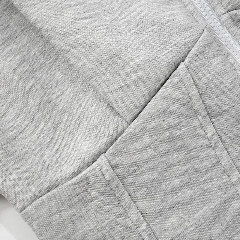 CUTENOVA 2024 Autumn Long Sleeve Fleece Zipper Cardigan Hooded Sweater Girdle Short Casual Jacket Female Streetwear Women Autumn