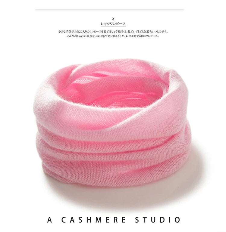 Women 100% Cashmere Bottom Price Tube Scarf Light Chimney Scarf Neck Gaiter Warmer Cowl Collar Loop Soft Knit Accessories Kids