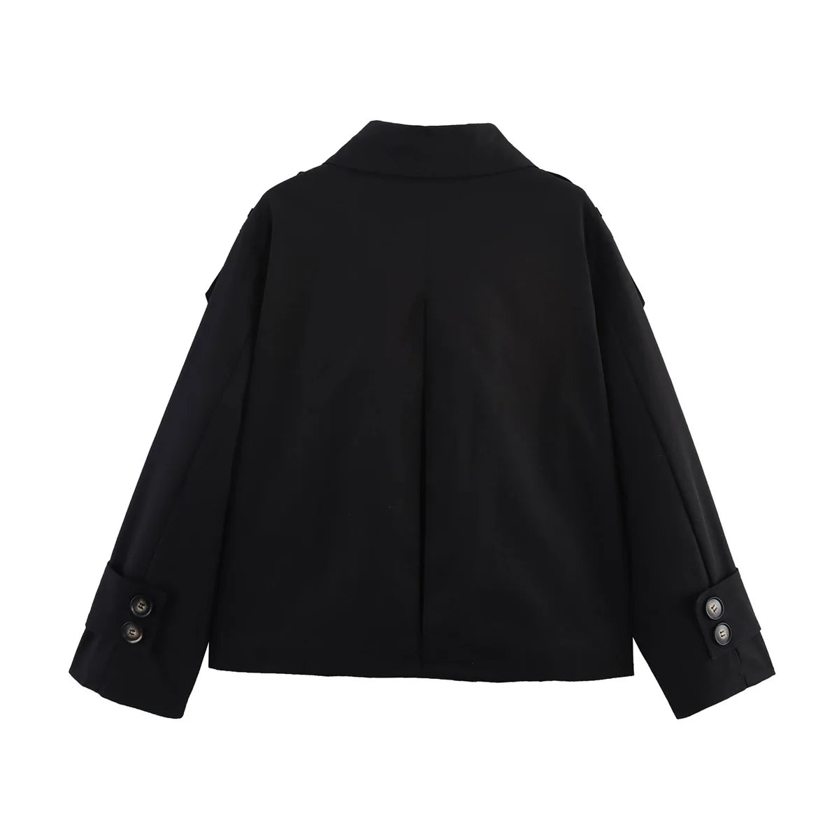 Trench Lady Coat Long Sleeve Coats Woman Jackets Casual Black Urban Classic Elegant New Denim Solid Cropped Outerwears