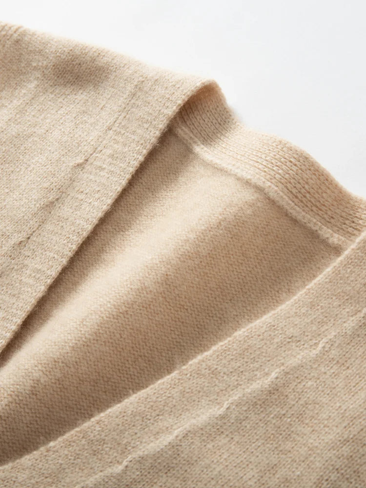 Women Cashmere Sweater Waistcoat Cardigans Vests 100% Cashmere Knitwear Autumn Winter Classics Sleeveless V-neck Office Lady Top