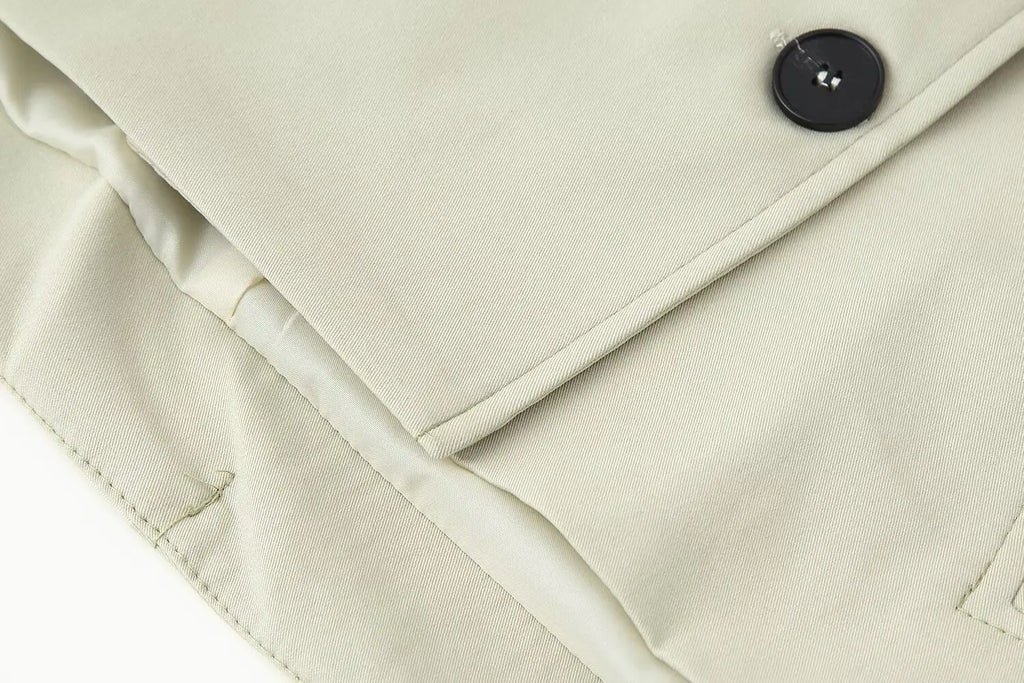 Women Casual Loose Solid Hooded trench coat 2025 Autumn Women Lapel Single Breasted Jacket Windbreaker Female Outwear