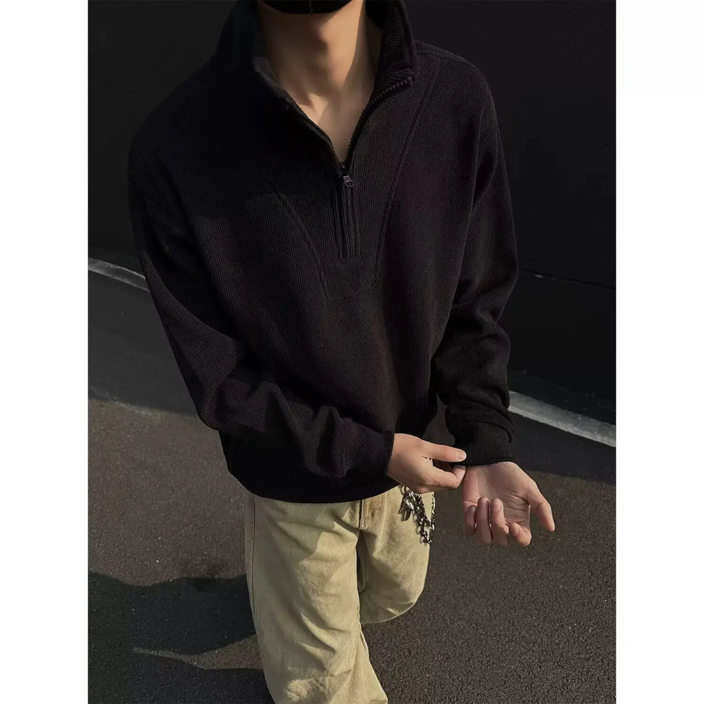 Men's new wool coat in autumn and winter 2025 fashion trend solid color stand collar versatile button jacket men