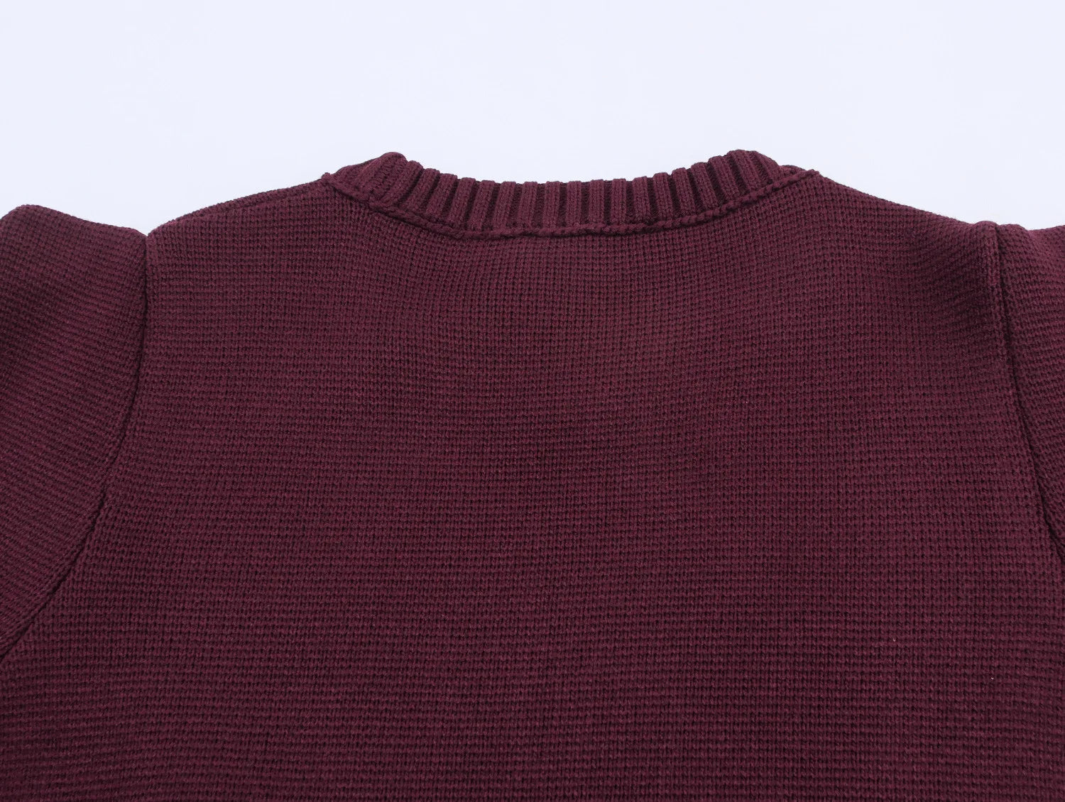 Woman's Knitted Pullover Round Neck Pleated Short Sleeve Slim Solid Color Cropped Sweater Simple Commuter Autumn Female Top