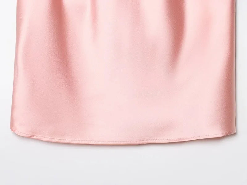 MUJER 2025 Halter Tops for Women Black Satin Backless Top Female Pink Summer Beach Top Woman off Shoulder Camisole Top Women