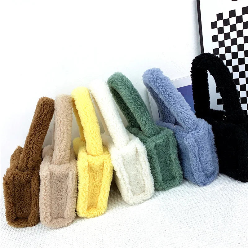 Tote Bag for Women Winter Designer Lamb Wool Fashion Letters Handbags Women's Luxury Shoulder Crossbody Bags Handbag Totes