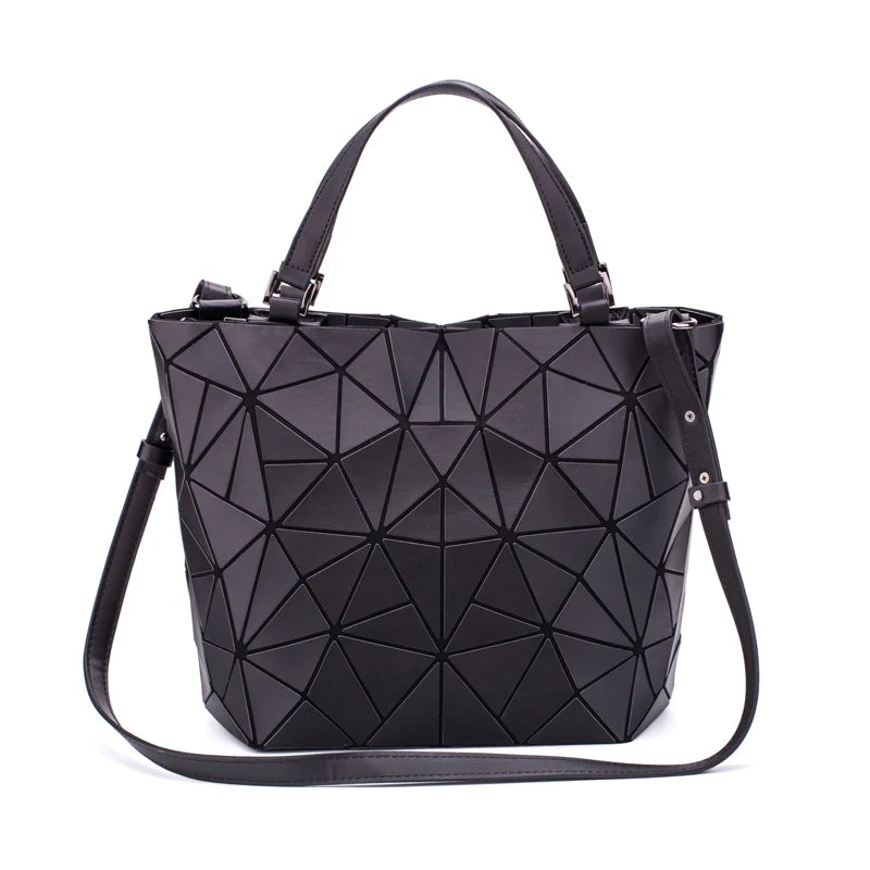 Women Handbag Tote Bag Ladies' Large-capacity Shoulder Bags Geometric Handbag Matte Bucket Bag Women Folding Crossbody Bag