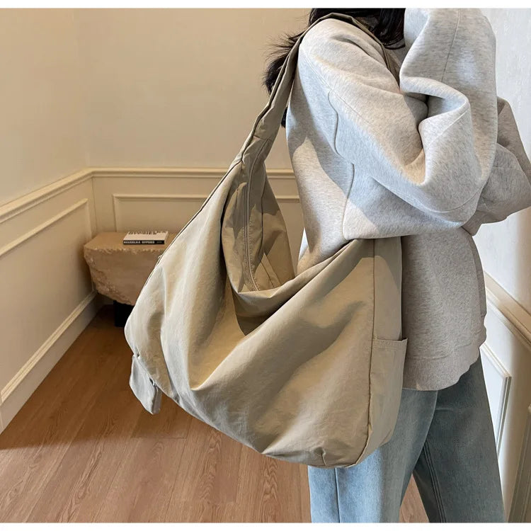 Women's Handbag Large Women Shoulder Shopper Bag Canvas Luxury Designer Cloth Tote Bags for Woman 2025 Trend Brands Big Female