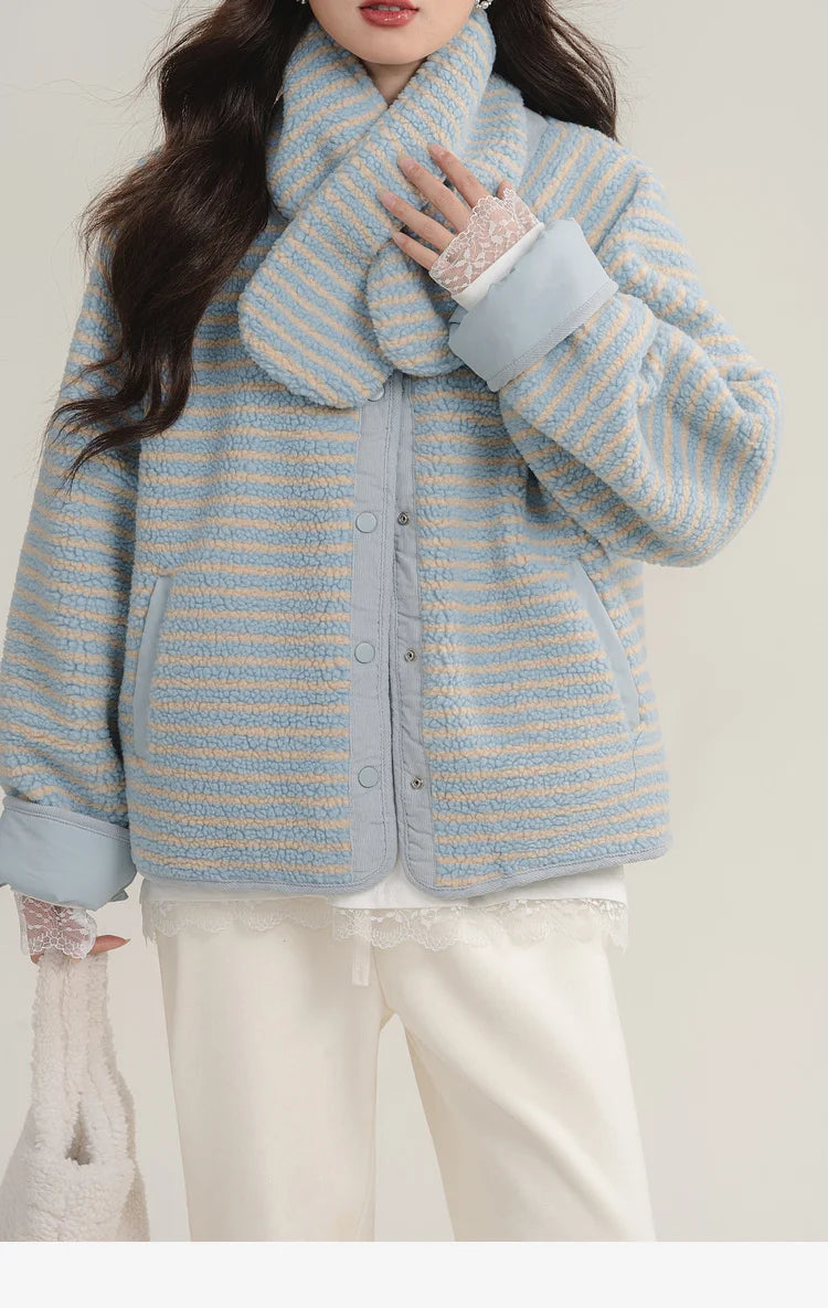 Women Coat 2025 New Double Sided Wearable Polar Fleece Loose Long Sleeve Keep Warm Jacket Tops