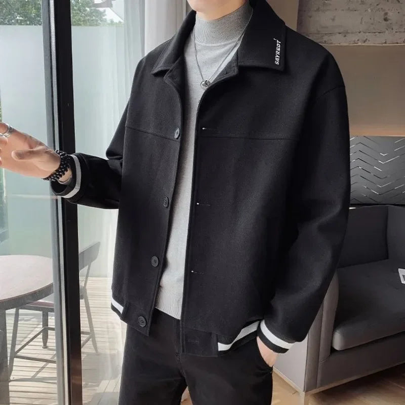 Men's Wool & Blends Jackets New In Male Coats Spring Autumn Original Brands Joker Stylish Fast Delvery Casual Cold Y2k Aesthetic