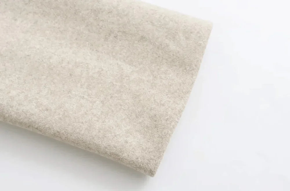 Women's Soft Loose Woolen Coat, Long Sleeve, Welt Pockets, Oversized, Female Outerwear, Chic Overcoat, Fashion