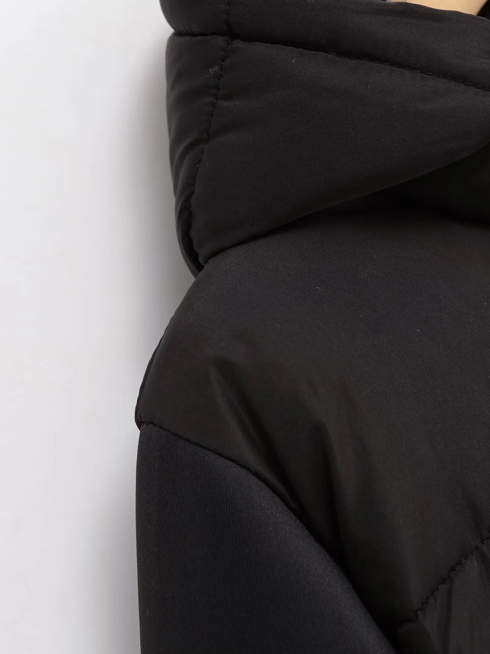 UNIZERA2025 autumn new women's casual fashion slim stretch fabric splicing cotton coat warm hooded cotton coat