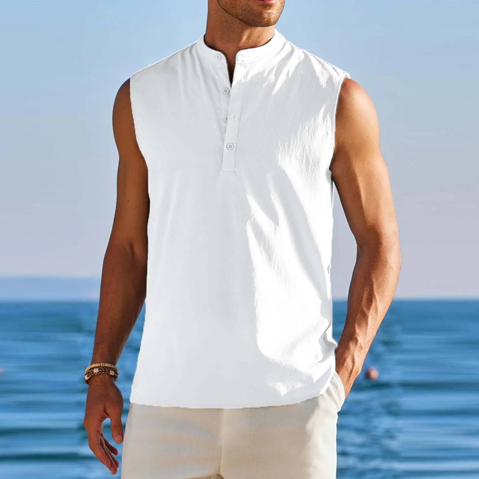 Shirts Men for Male Summer Sleeveless Beach Shirts For Tank Shirts Casual Tank Top Long Sleeve Bulk Shirts Men