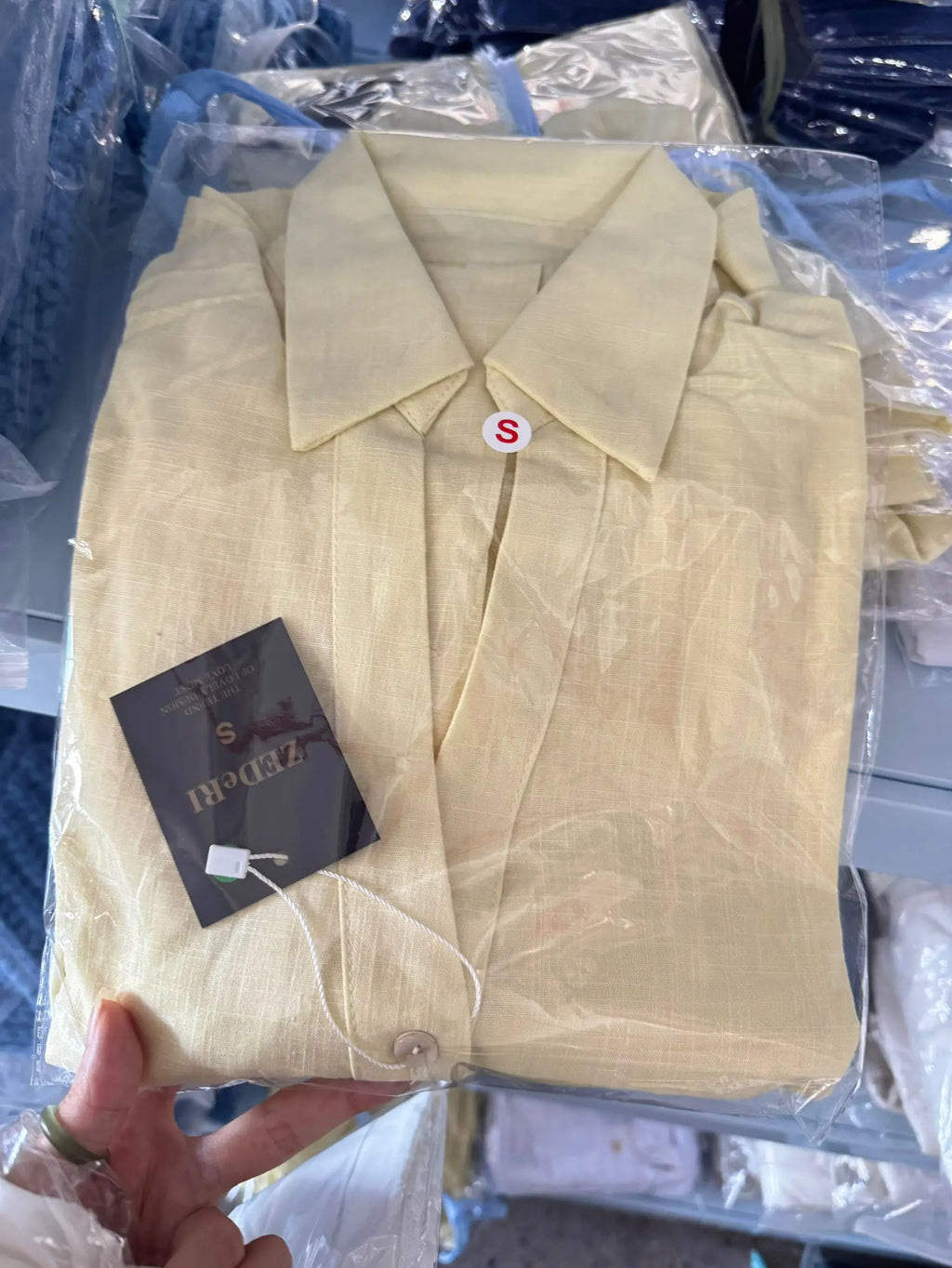 2025 Women Yellow Shirt Fashion Cotton Linen Wide-sleeved Short Shirt Single-breasted Casual Loose Blouse Mujer Roupas