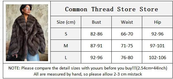Fashion Medium-length Fur Coat Women Elegant Solid Lapel Hidden Button Loose Coats Lady 2025 Winter New Commute Office Outerwear