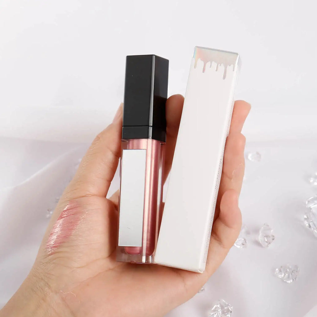 Wholesale Lip Gloss With Led Light And Mirror Private Label Lipstick Liquid Shiny Colors Lipgloss Your Own Brand Makeup Bulk