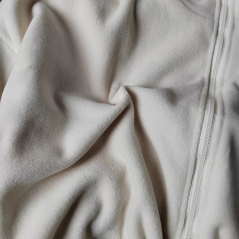 Women's warm sports and leisure jacket, autumn and winter fleece stand up collar loose and plush warm short jacket