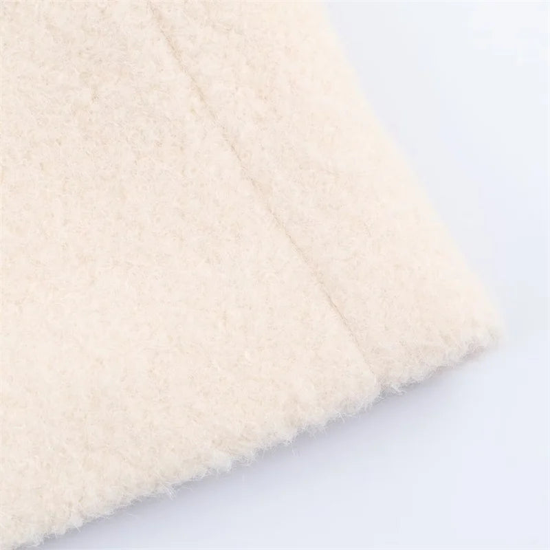 Women's Coat 2025 Autumn New Style White Long-Sleeve Double-Breasted Simple Loose Coat Casual Fashion Versatile