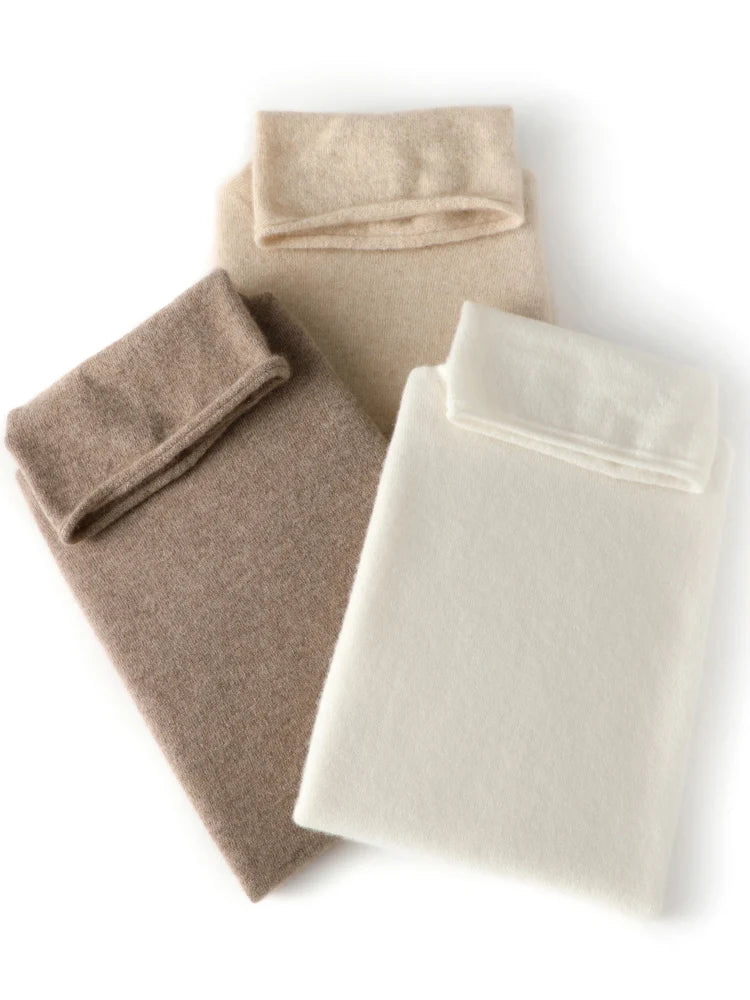 Women 100% Merino Wool Sleeveless Pullovers Turtleneck Sweater Waistcoat Wool Knitwear Spring Autumn Winter Fashion Vest Tops