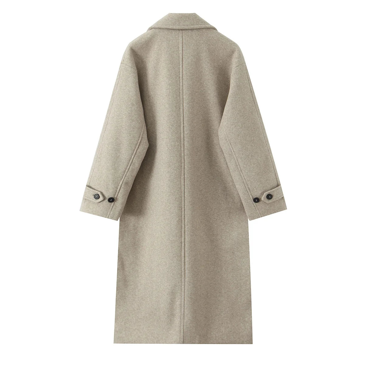 Women Winter Luxury Long Coats Solid Warm Soft Wool Long Coat Women High Street Loose Casual Double Breasted Overcoat 2025