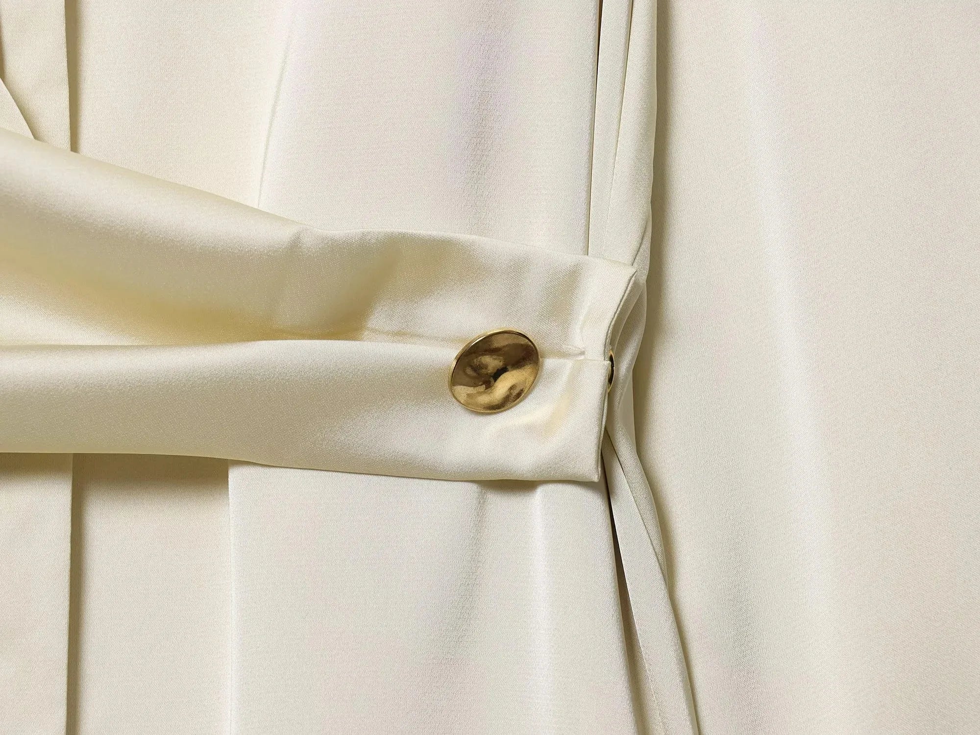 Women 2025 Autumn Winter New Silk Satin Blouse Turn-down Collar Single Breasted Long Sleeve Loose Blouse Fashion Shirt