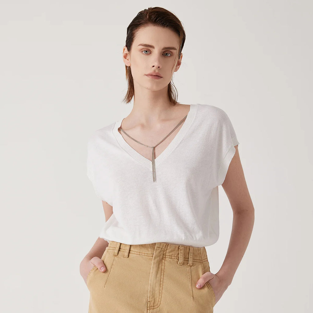 BG3511194  Ladies Clothes can be worn on both sides Summer Sweaters for Women Wool Silk Tops Women's Clothing Tshirt