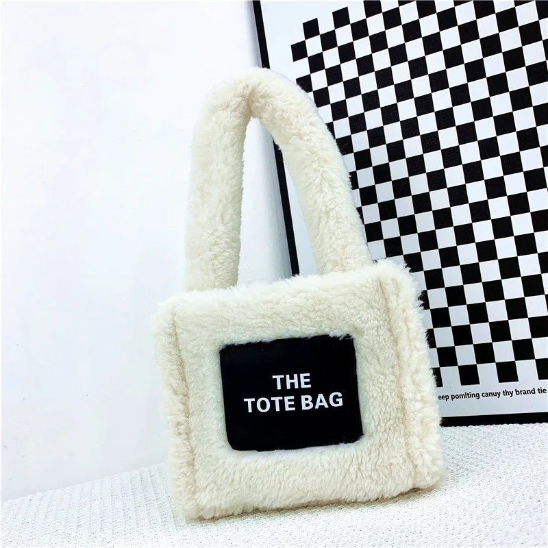 Tote Bag for Women Winter Designer Lamb Wool Fashion Letters Handbags Women's Luxury Shoulder Crossbody Bags Handbag Totes