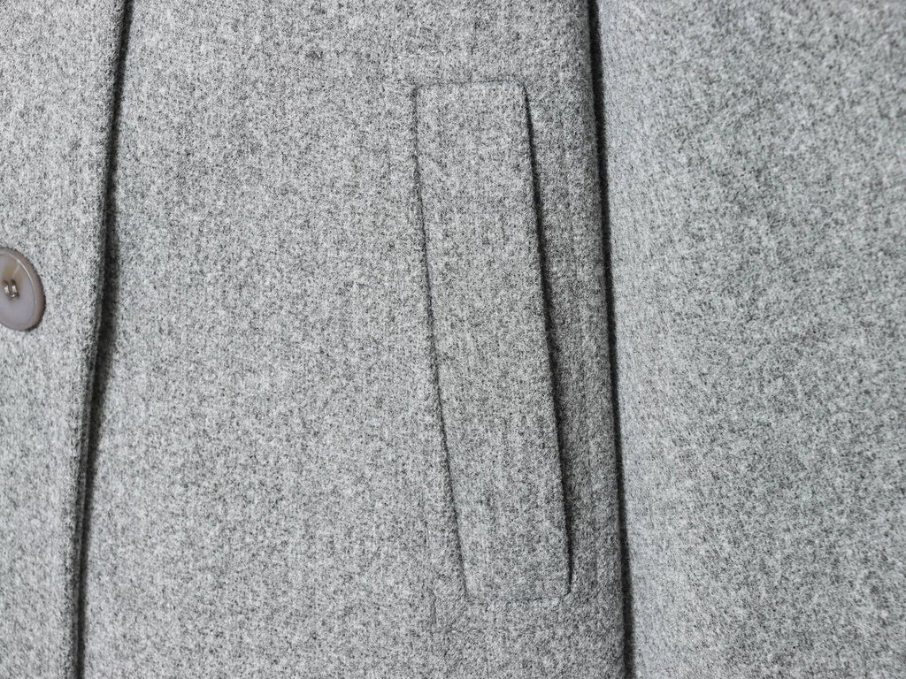 2025 Winter New Women's Casual Fashionable Simple Versatile High-Neck Long-Sleeved Double-Breasted Loose Wool Coat