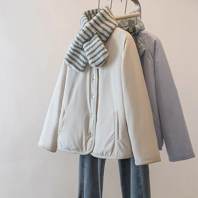 Women Coat 2025 New Double Sided Wearable Polar Fleece Loose Long Sleeve Keep Warm Jacket Tops