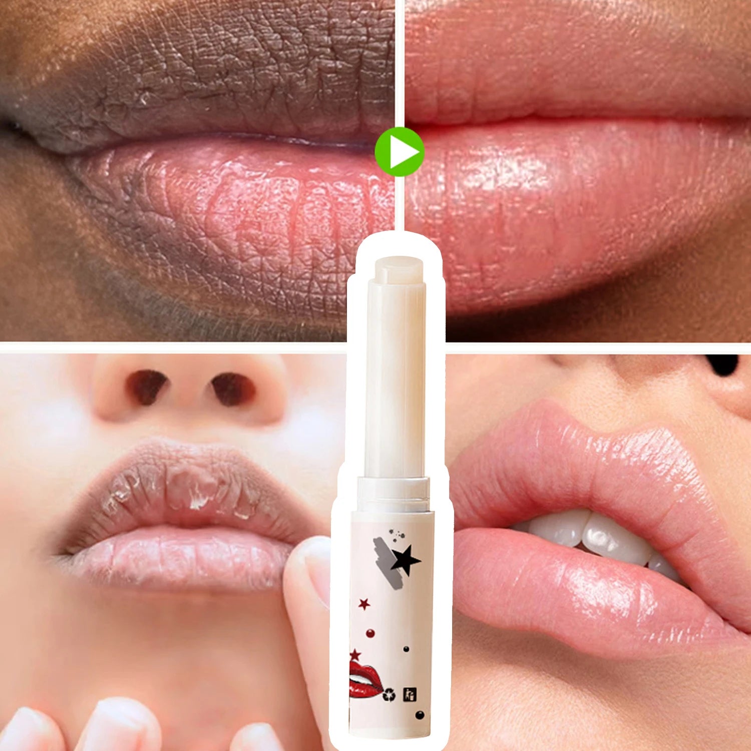 Lip Balm Moisturizing Lipstick For Dry Lips Reduce Lip Lines Makeup Nourishing Repair Brighten Exfoliation Lipbalm Lip Care