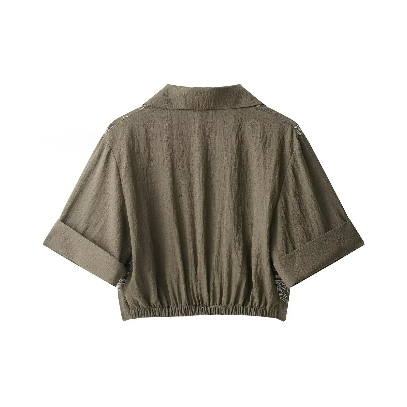 2025 Fashion Elegant Woman Embroidery Short Skirts Sets Women Leisure 2 Piece New Summer Lapel Short Tops +Skirts Two Piece