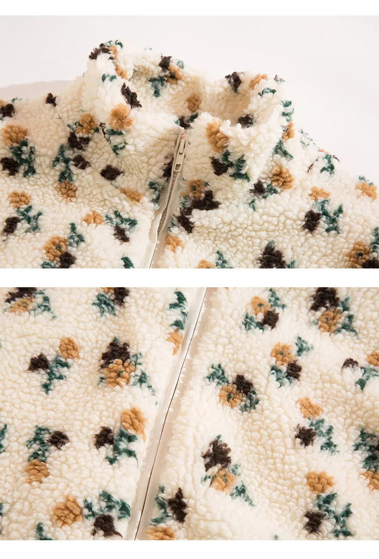 Winter Warm Lambswool Jacket for Men Fashion Stand Collar Zipper Loose Coat 2025 Leisure Hong Kong Style Coats Thickened Jackets