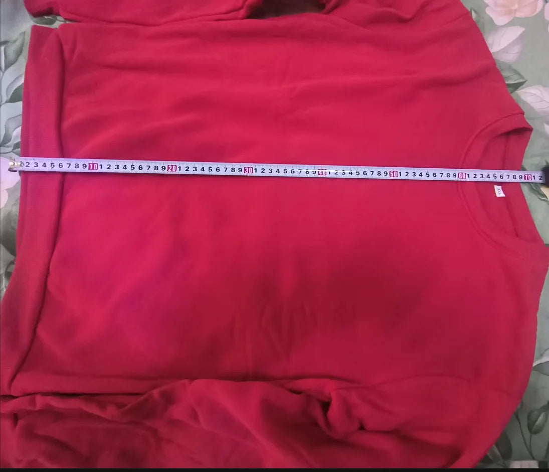 Women's Christmas Casual Sweatshirt with Merry Christmas Let Warm round-neck long-sleeved pullover