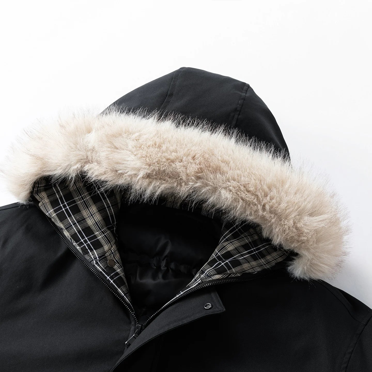 Men's Winter Jacket Woolen Collar Cotton-padded Jacket Outdoor Thickened Hooded Jacket Casual and Windproof Jacket for Teenagers