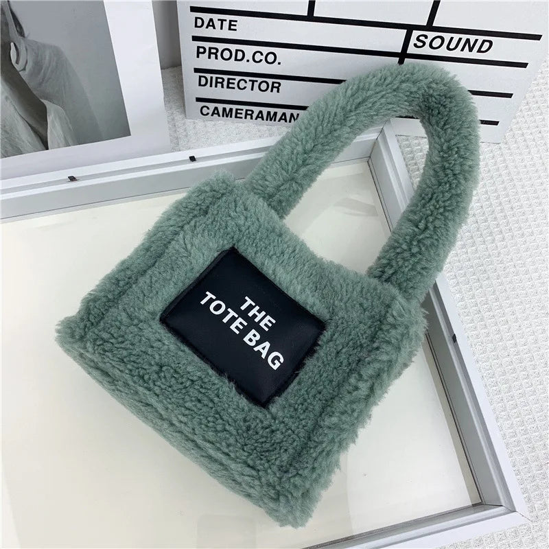Tote Bag for Women Winter Designer Lamb Wool Fashion Letters Handbags Women's Luxury Shoulder Crossbody Bags Handbag Totes